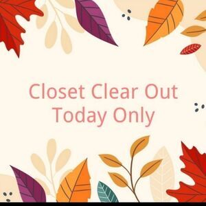 Closet Clearout is HERE TODAY Score with reduced price and discounted shipping